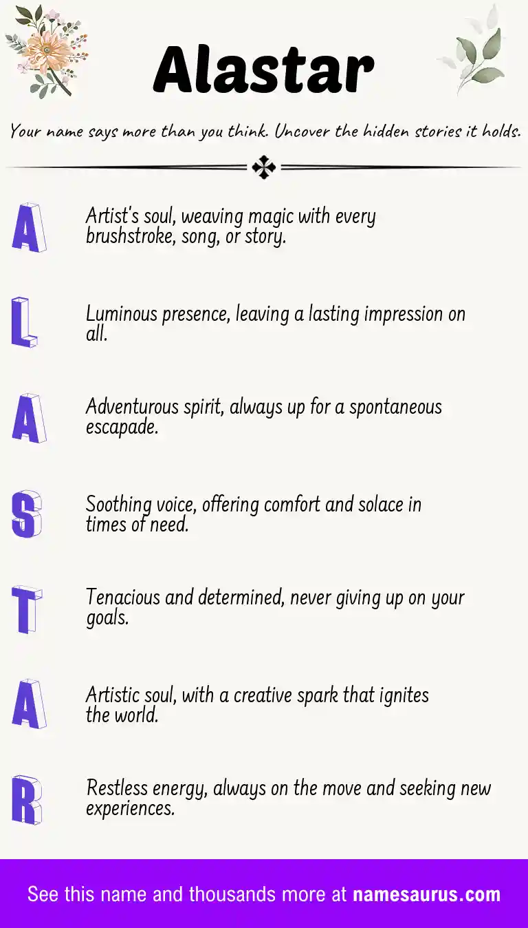 Acrostic poem about Alastar.