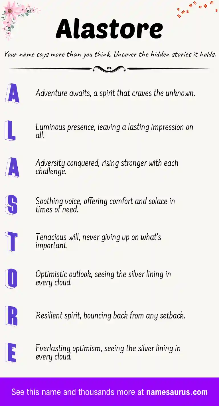 Acrostic poem about Alastore.