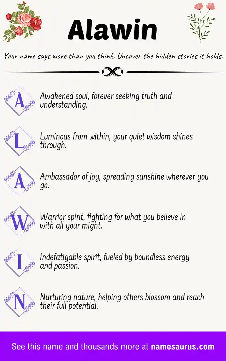 Acrostic poem about Alawin.