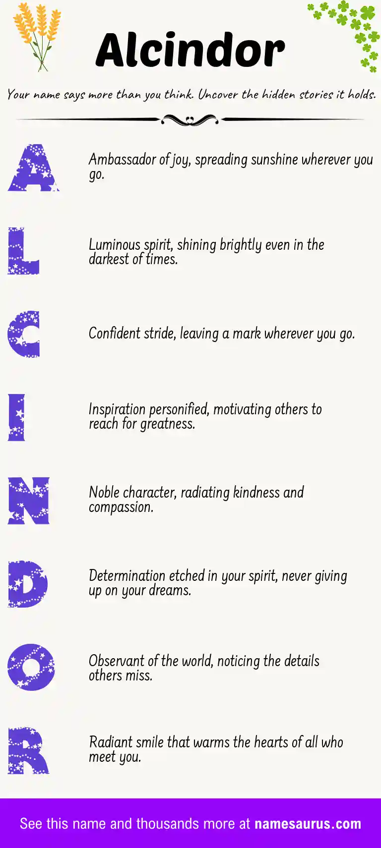 Acrostic poem about Alcindor.