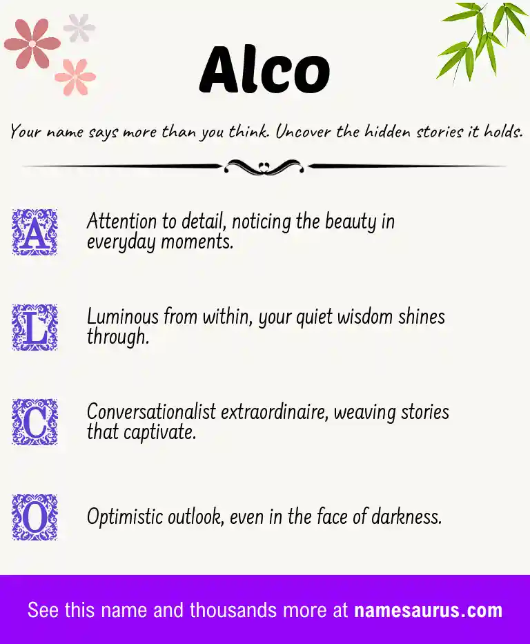Acrostic poem about Alco.