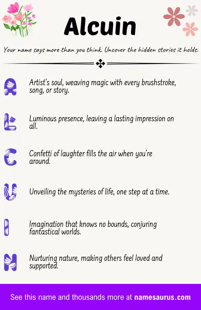 Acrostic poem about Alcuin.