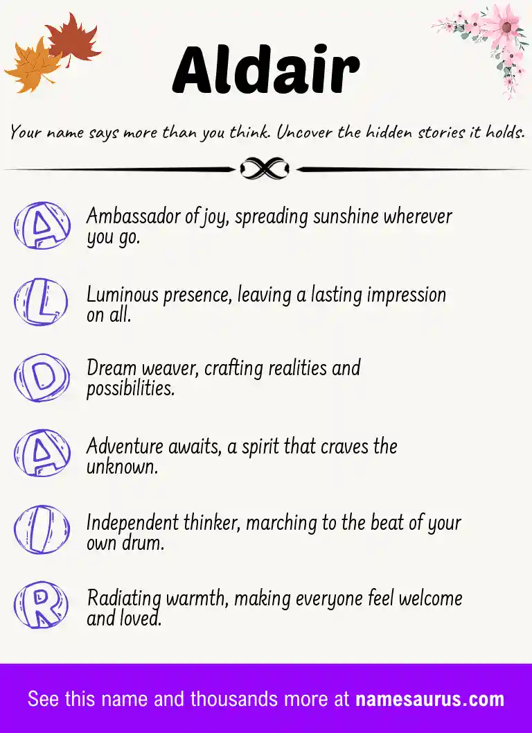 Acrostic poem about Aldair.