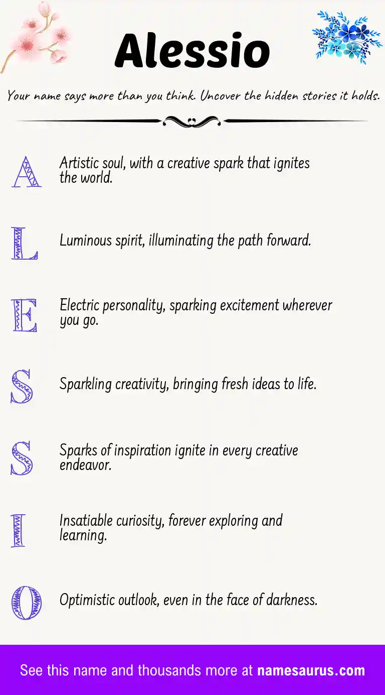 Acrostic poem about Alessio.