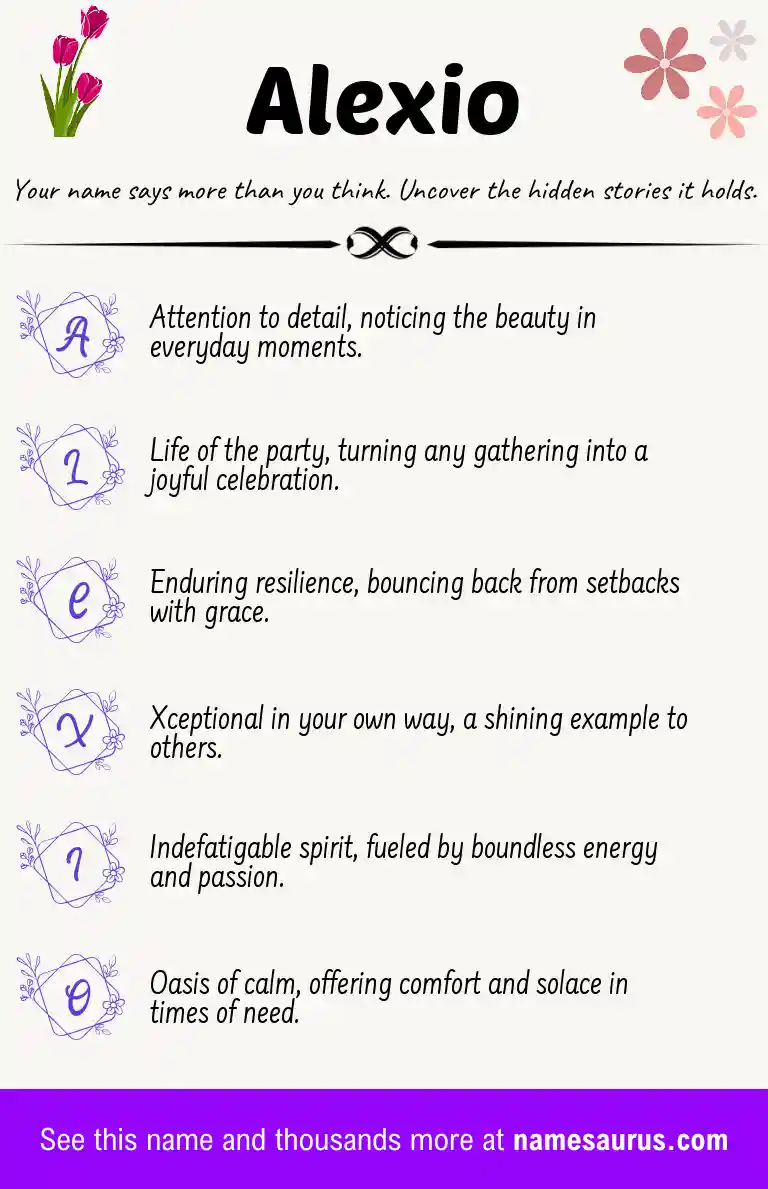 Acrostic poem about Alexio.