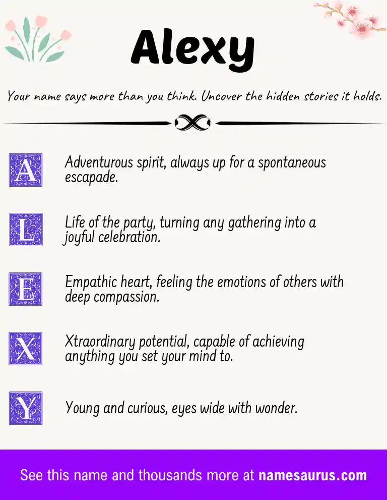 Acrostic poem about Alexy.