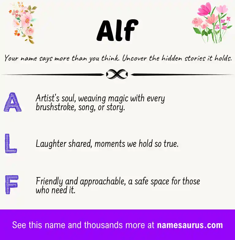 Acrostic poem about Alf.