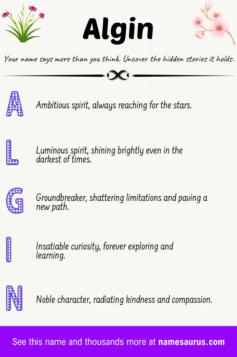 Acrostic poem about Algin.