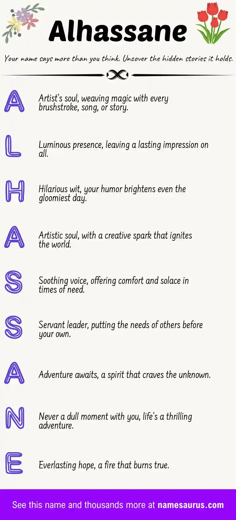 Acrostic poem about Alhassane.