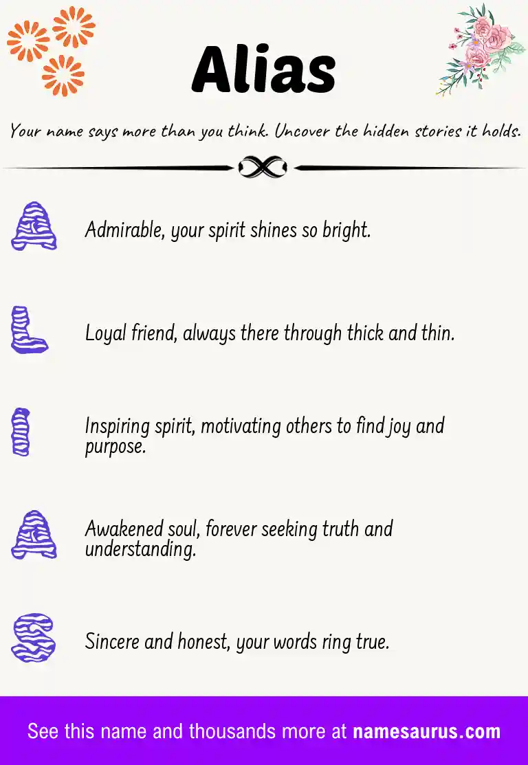 Acrostic poem about Alias.