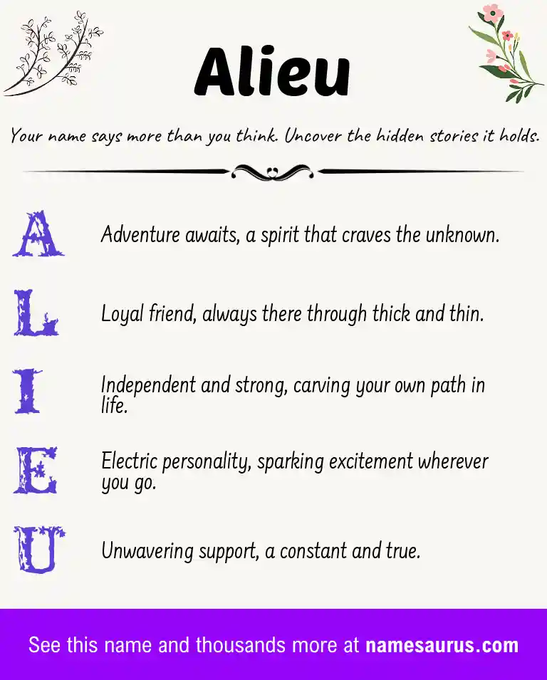 Acrostic poem about Alieu.