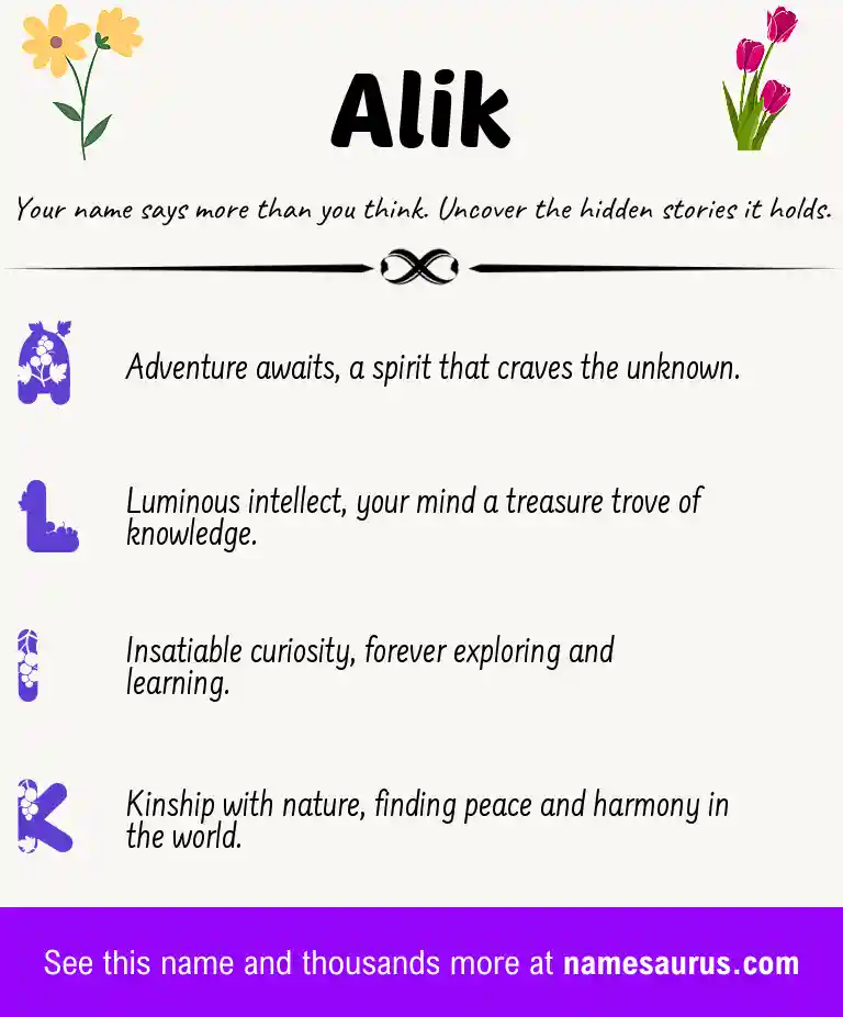 Acrostic poem about Alik.