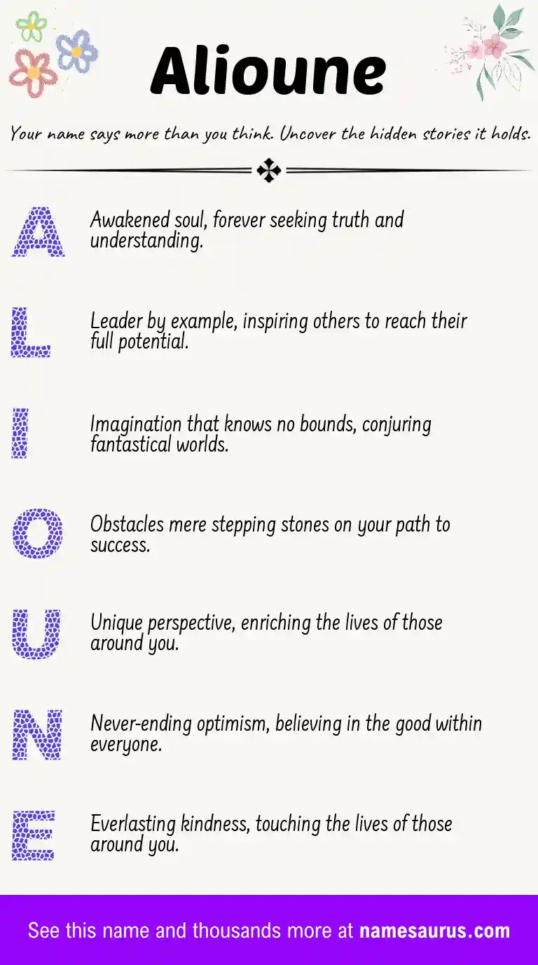Acrostic poem about Alioune.