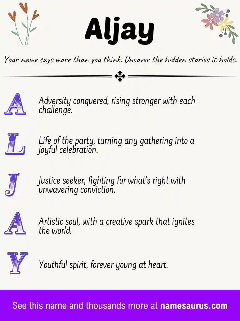 Acrostic poem about Aljay.