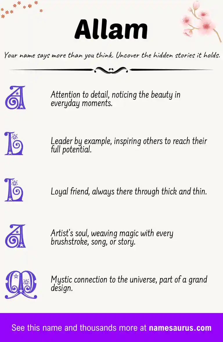 Acrostic poem about Allam.