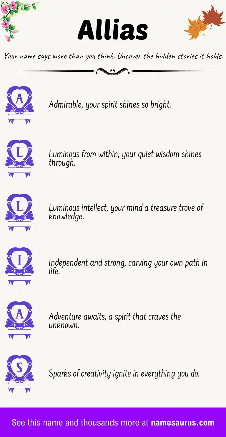 Acrostic poem about Allias.