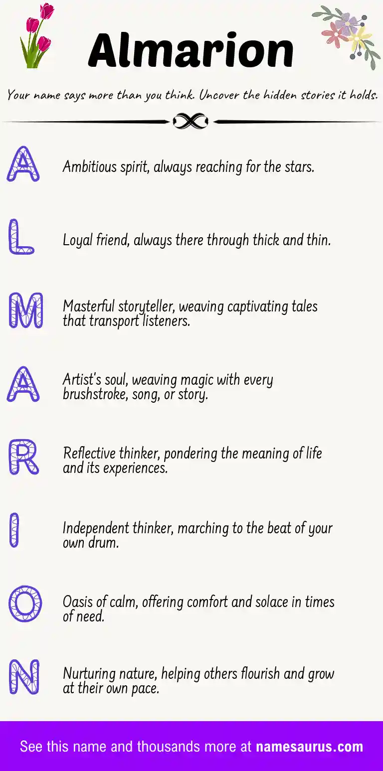 Acrostic poem about Almarion.
