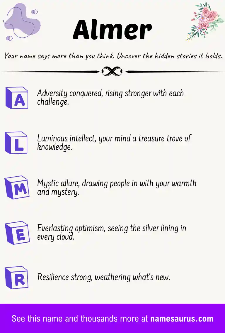 Acrostic poem about Almer.
