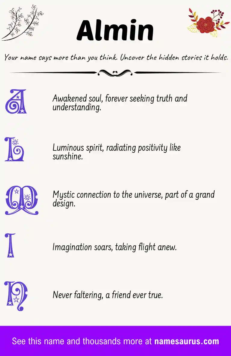 Acrostic poem about Almin.