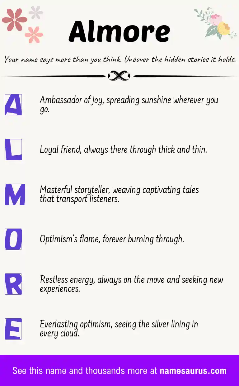 Acrostic poem about Almore.