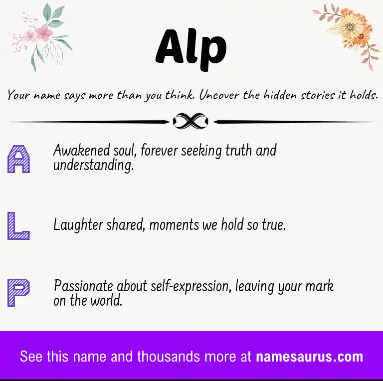 Acrostic poem about Alp.