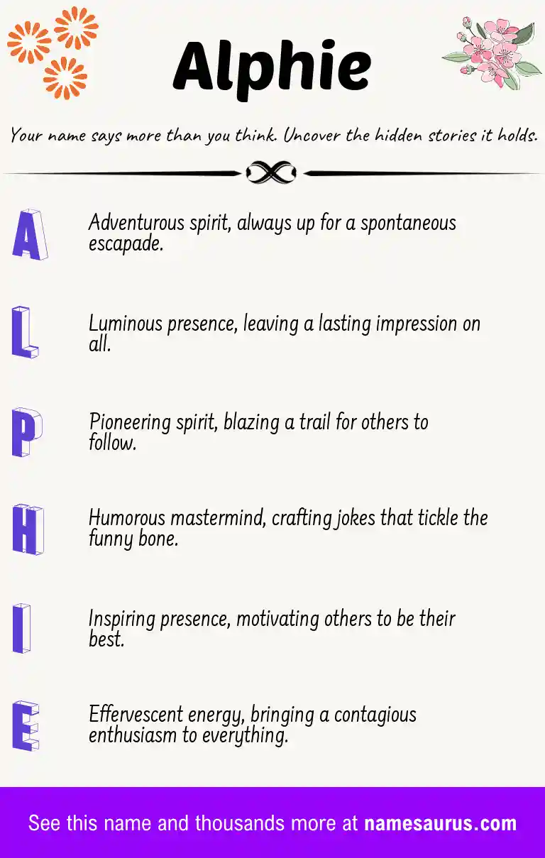 Acrostic poem about Alphie.
