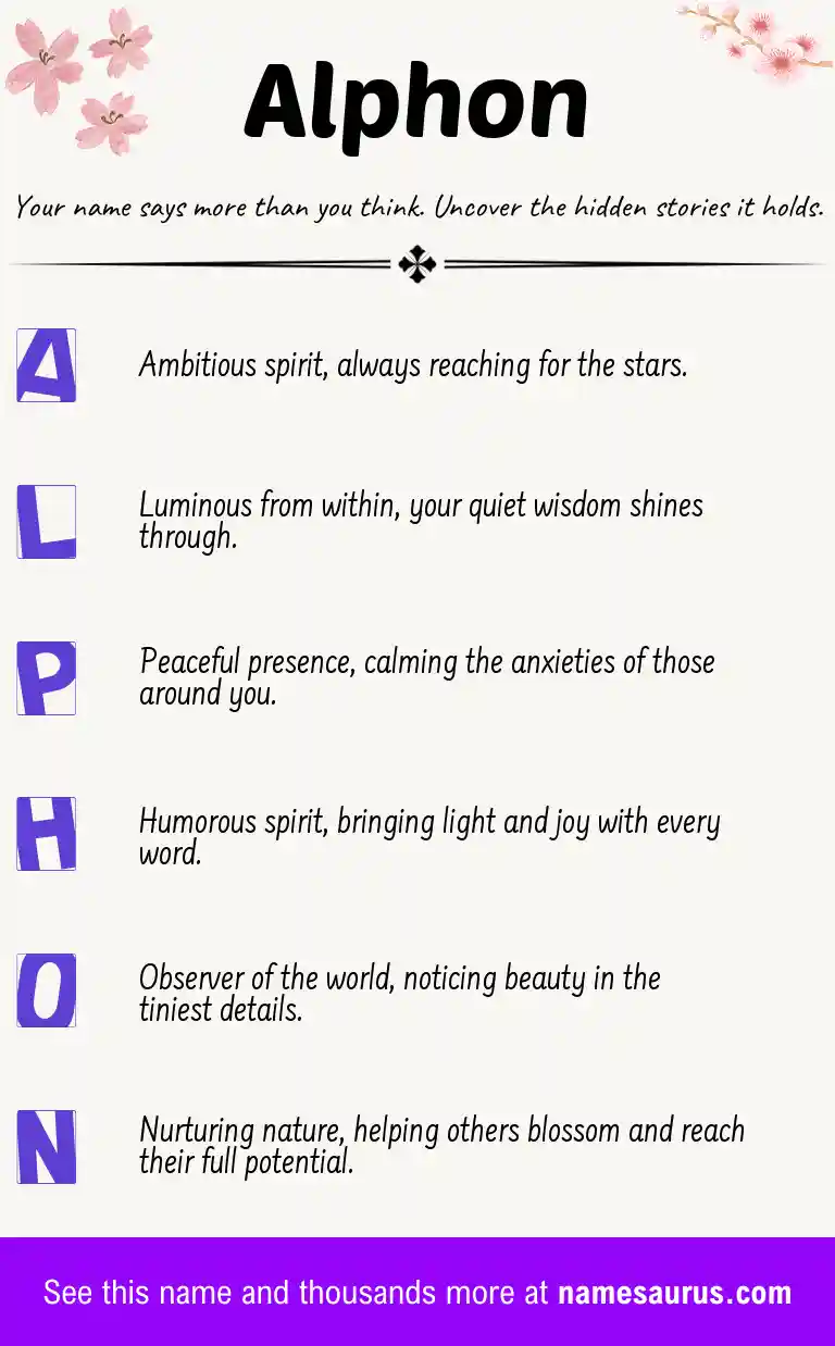 Acrostic poem about Alphon.