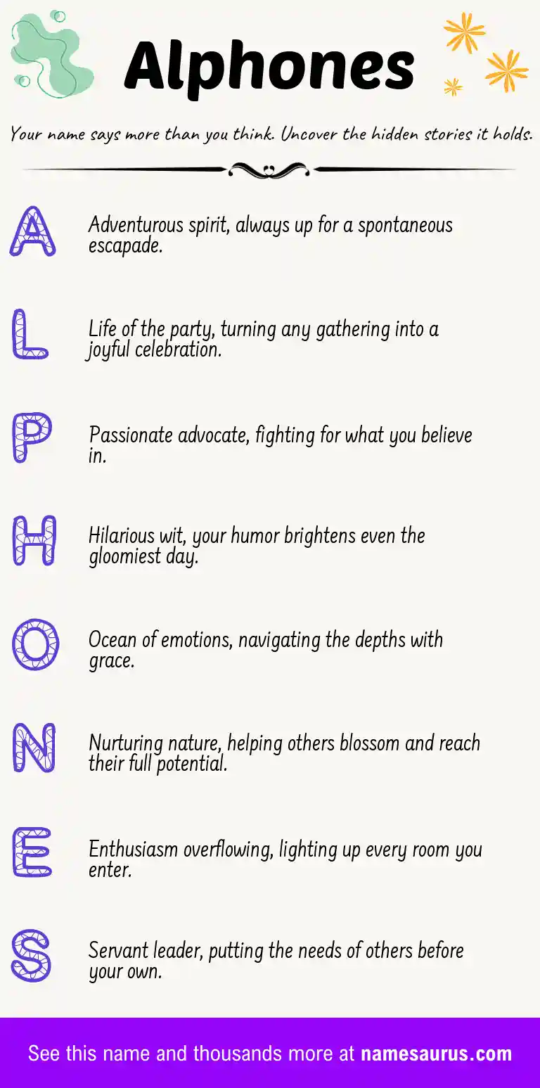 Acrostic poem about Alphones.