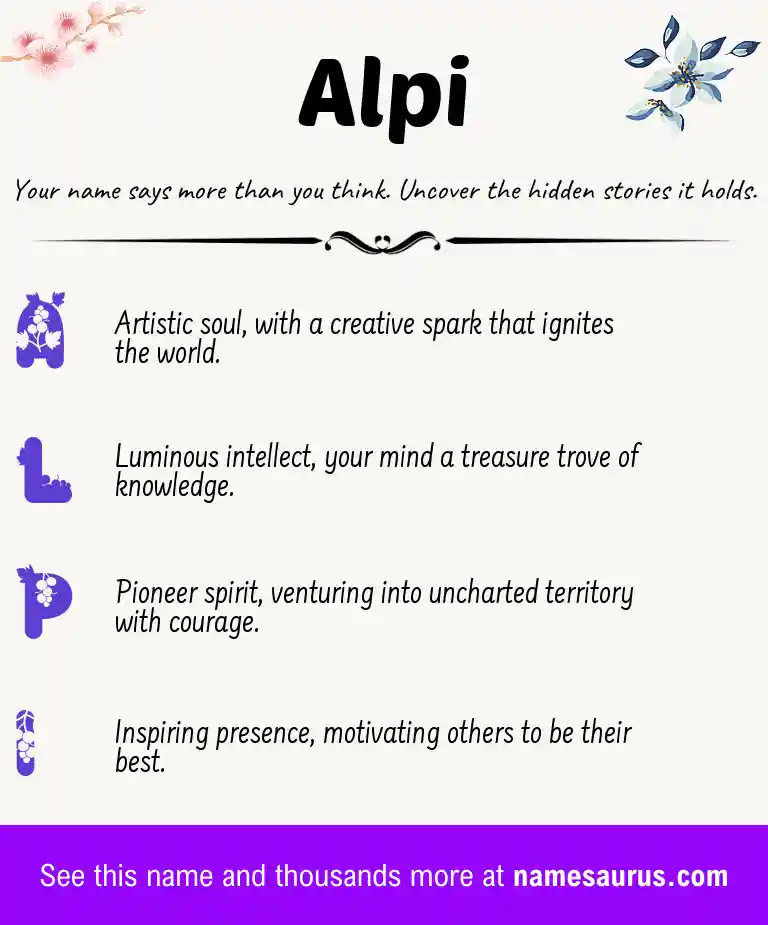 Acrostic poem about Alpi.