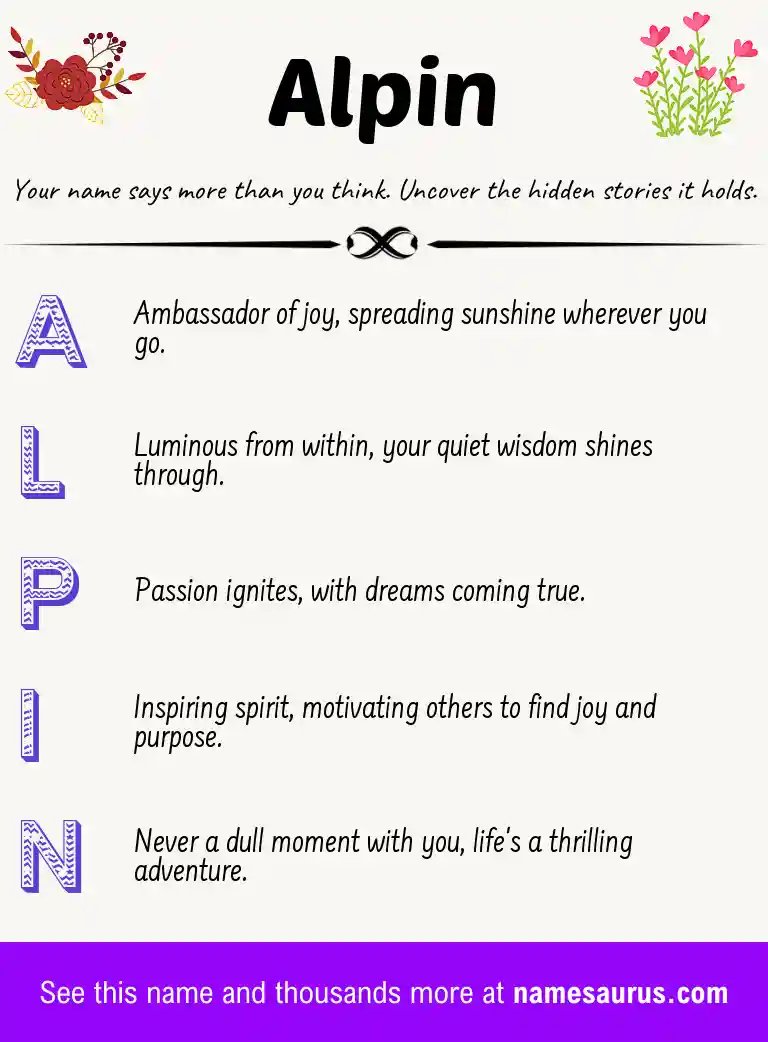 Acrostic poem about Alpin.