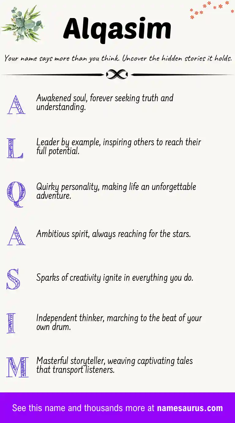 Acrostic poem about Alqasim.