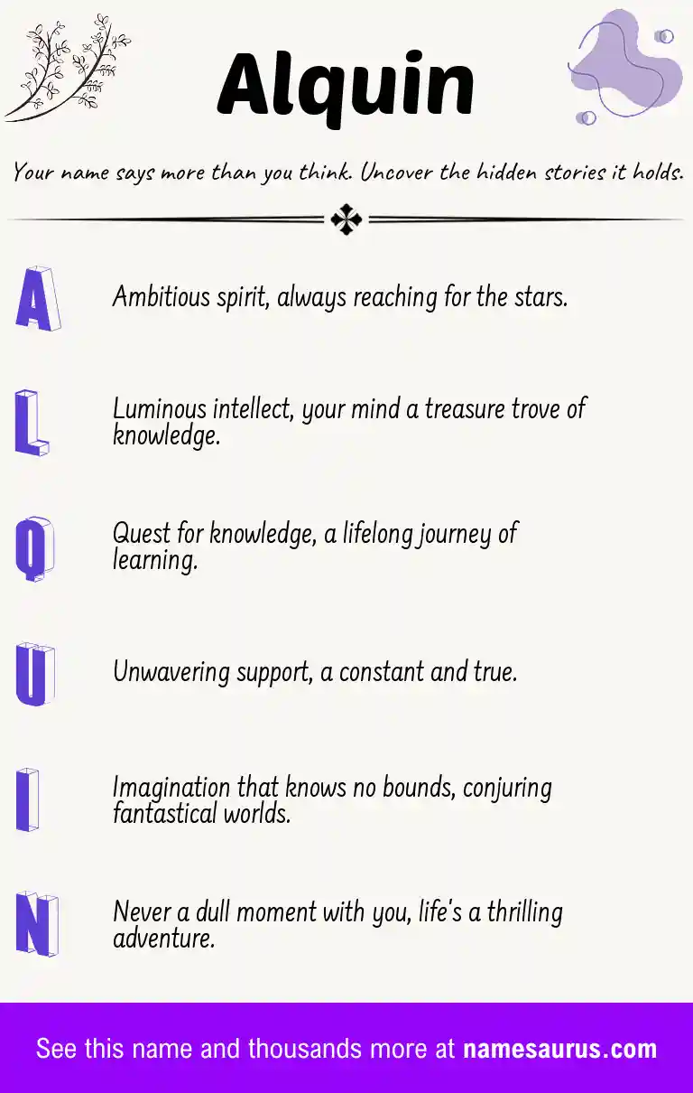 Acrostic poem about Alquin.
