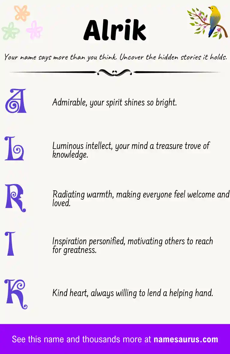 Acrostic poem about Alrik.