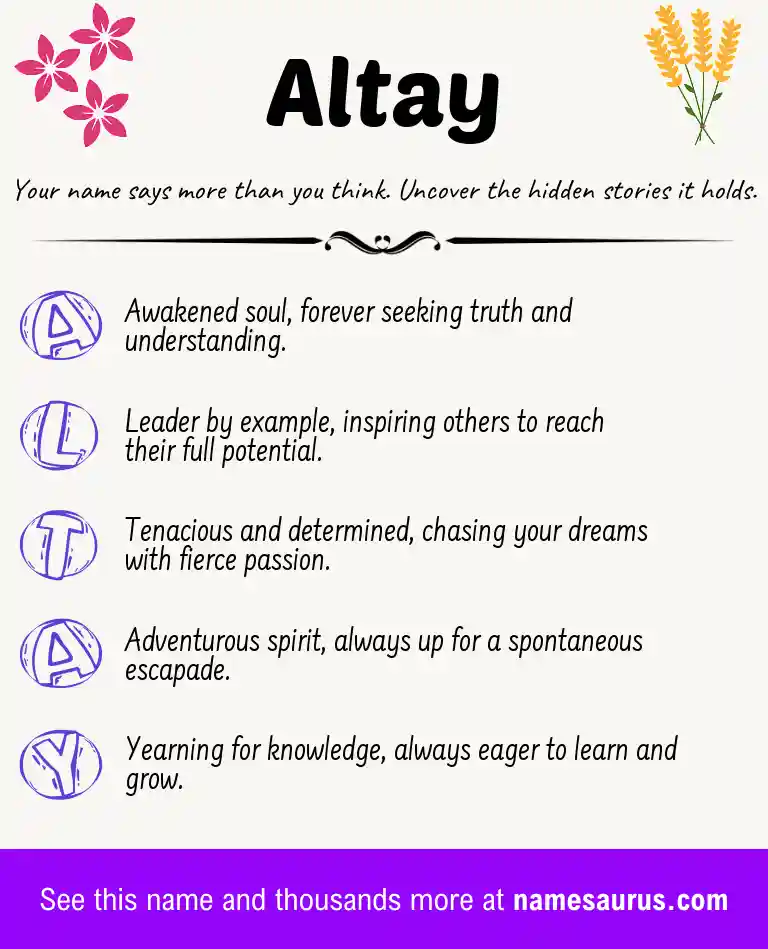 Acrostic poem about Altay.