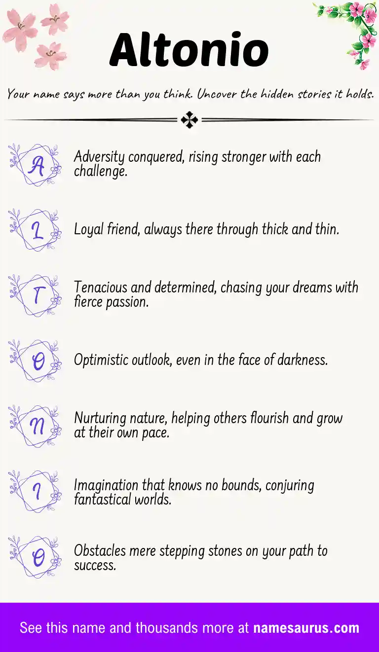 Acrostic poem about Altonio.