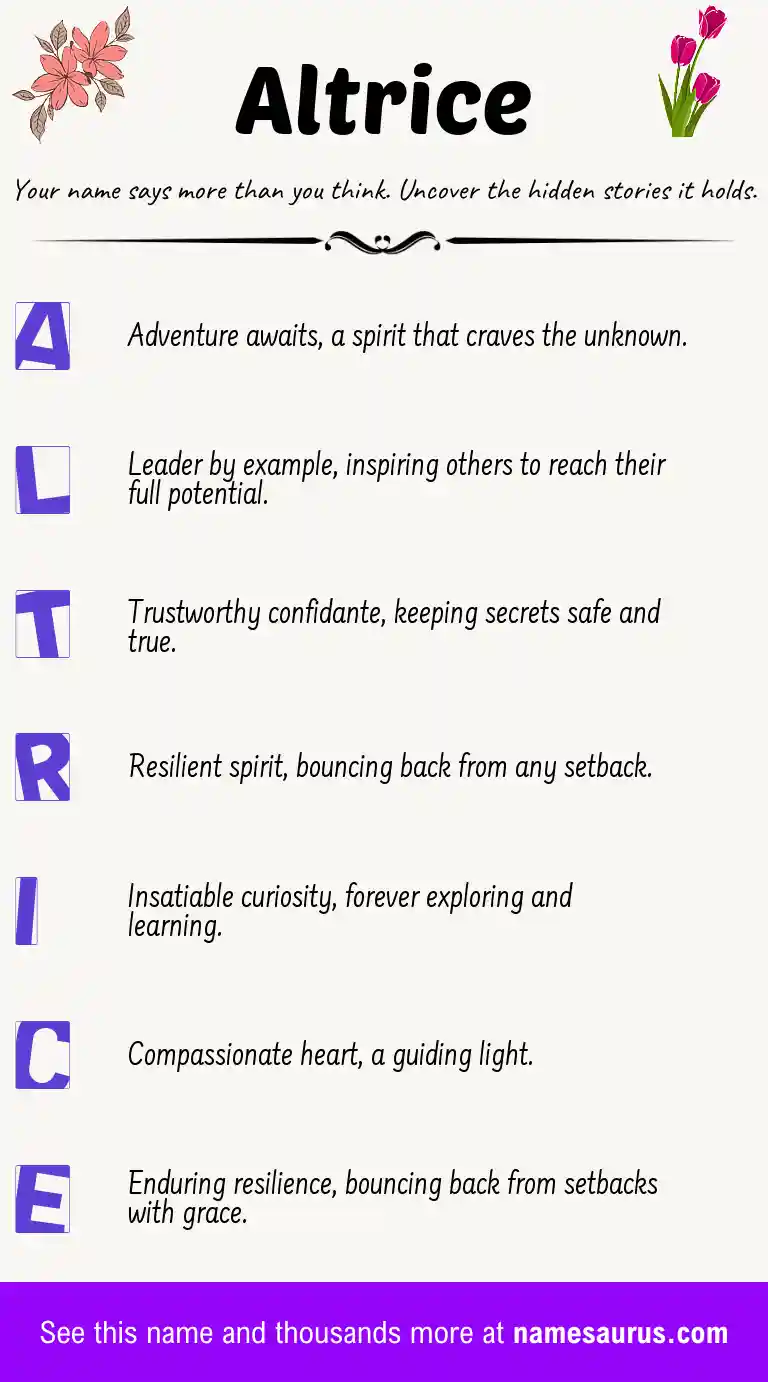 Acrostic poem about Altrice.