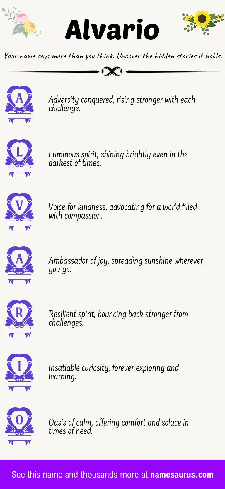 Acrostic poem about Alvario.