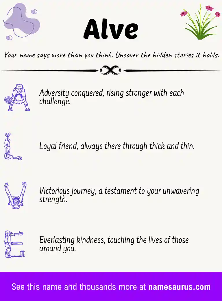 Acrostic poem about Alve.