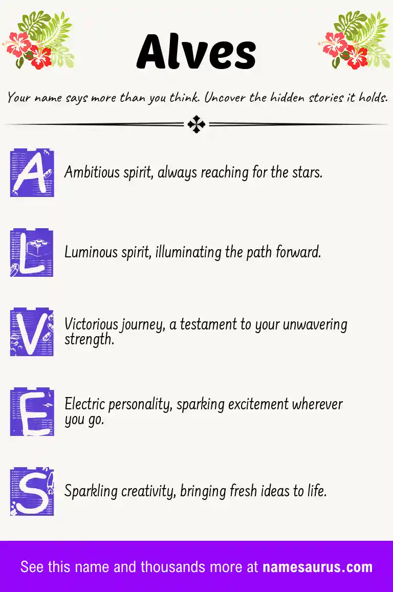 Acrostic poem about Alves.