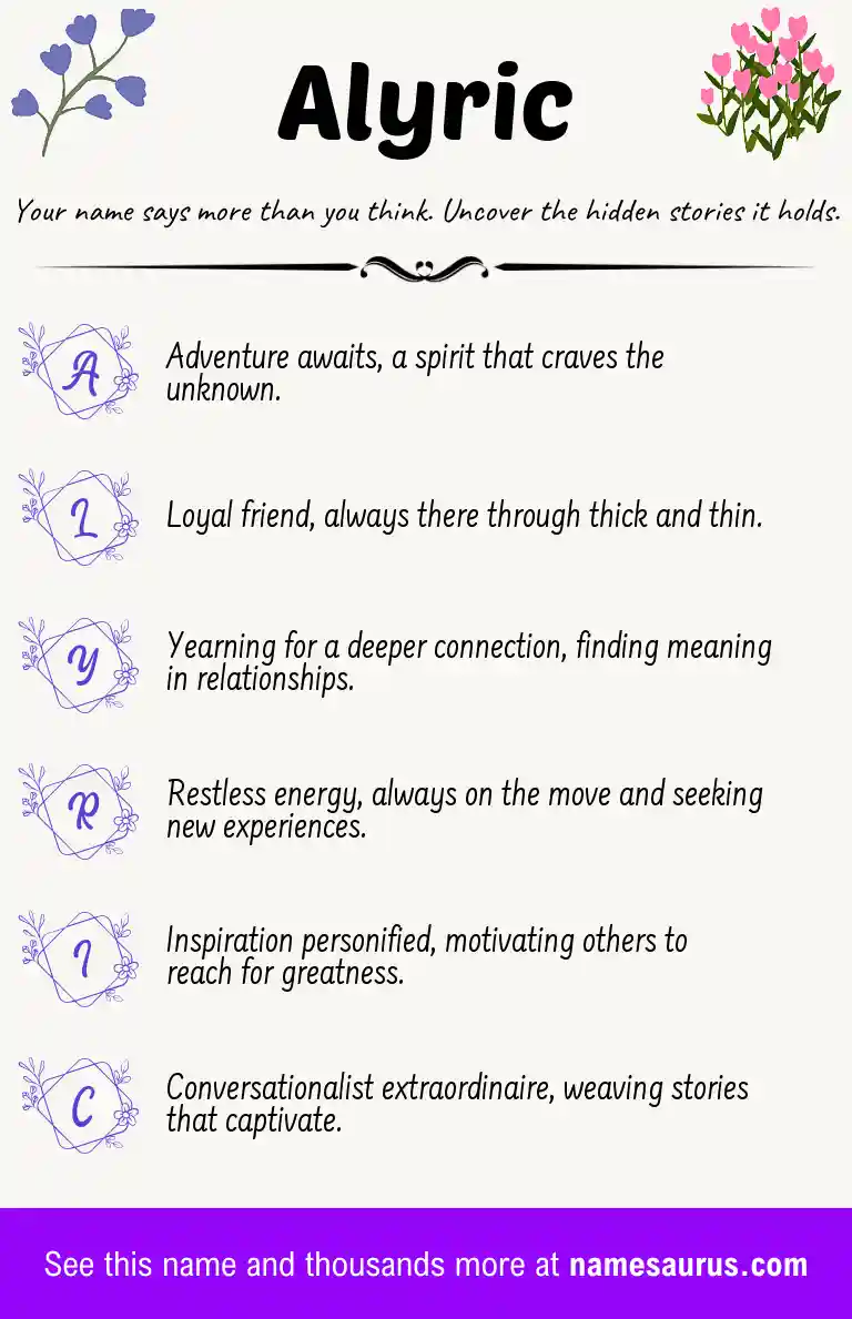 Acrostic poem about Alyric.