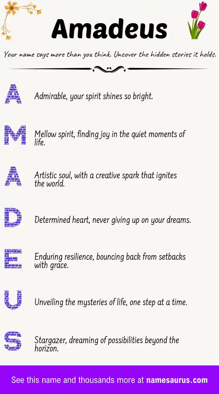Acrostic poem about Amadeus.