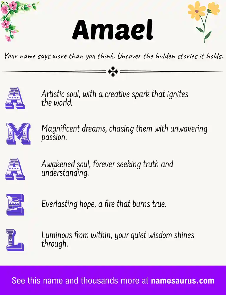 Acrostic poem about Amael.