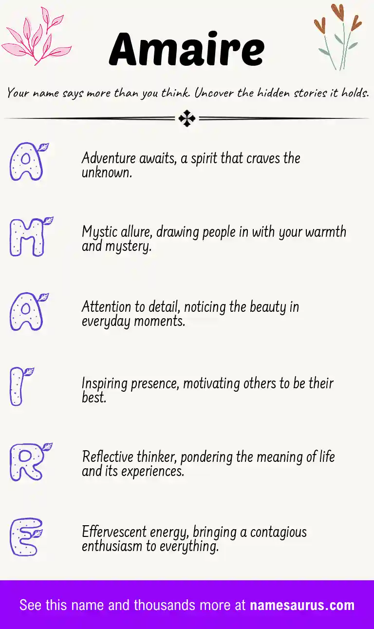 Acrostic poem about Amaire.