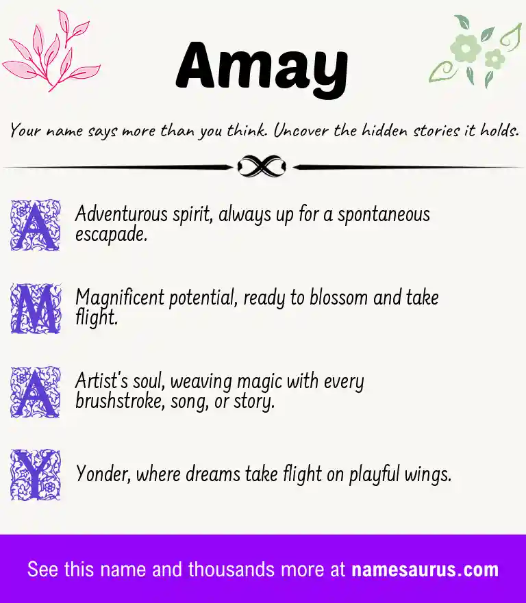 Acrostic poem about Amay.
