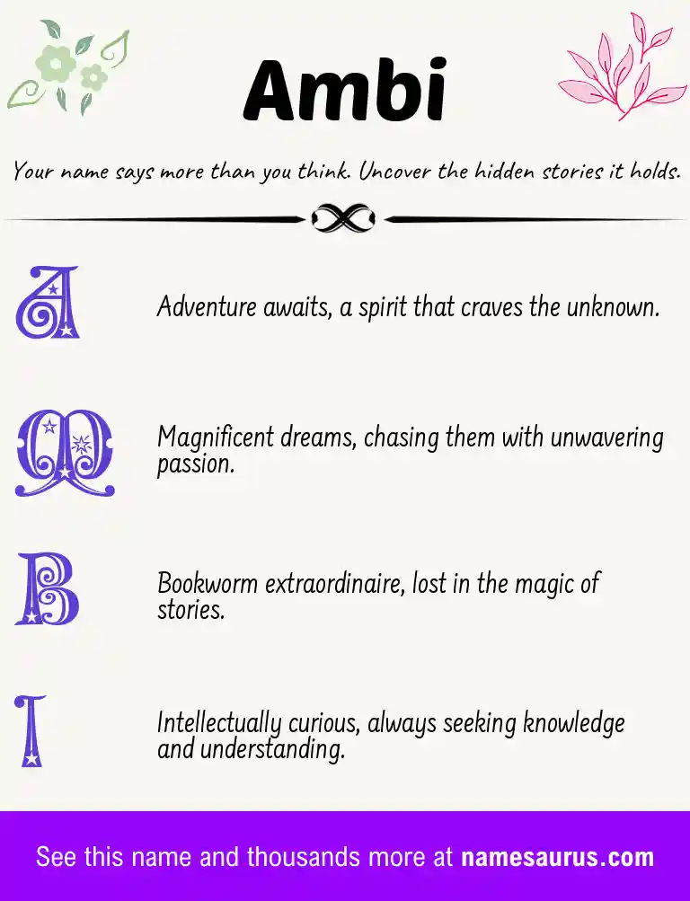 Acrostic poem about Ambi.
