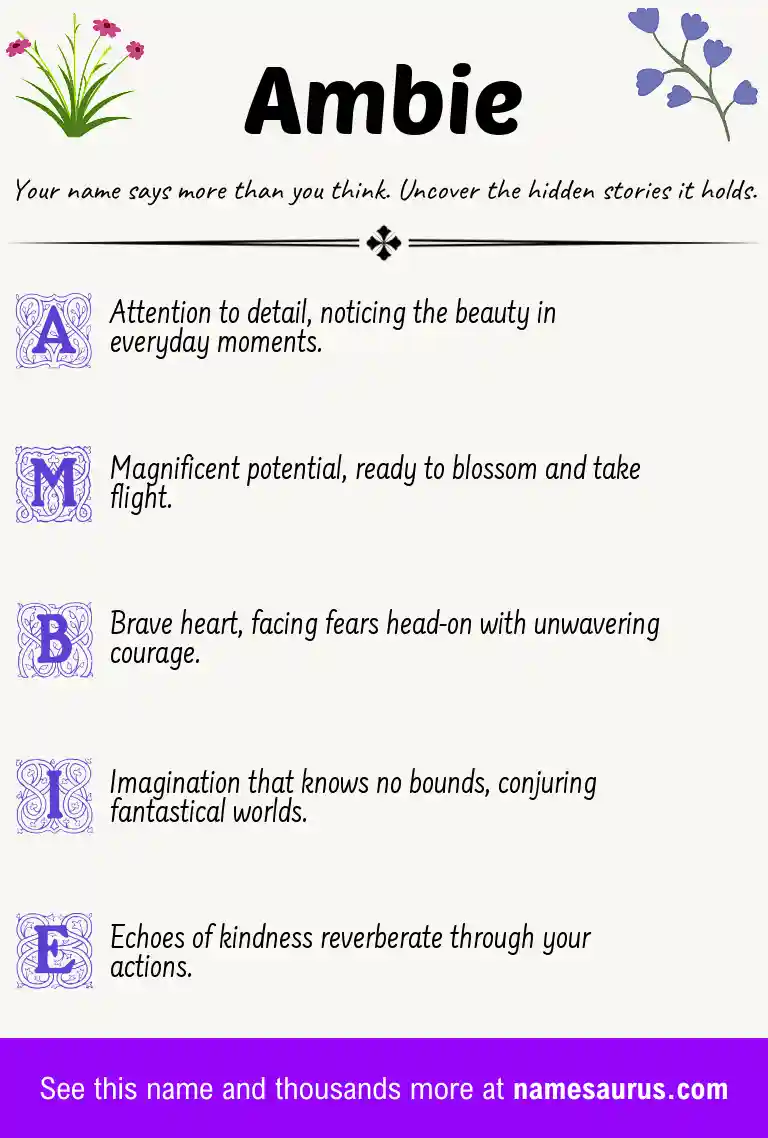 Acrostic poem about Ambie.