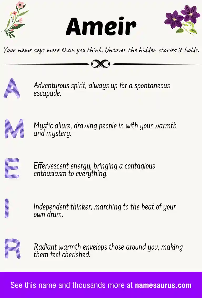 Acrostic poem about Ameir.