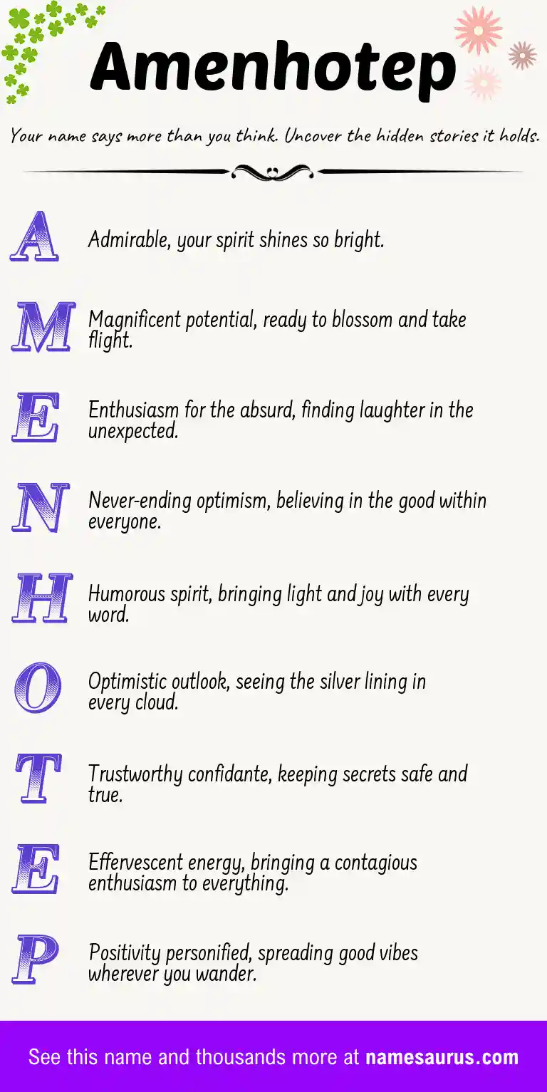 Acrostic poem about Amenhotep.