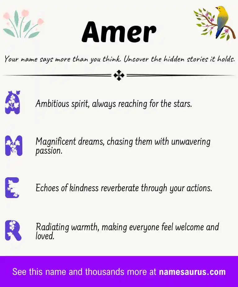Acrostic poem about Amer.