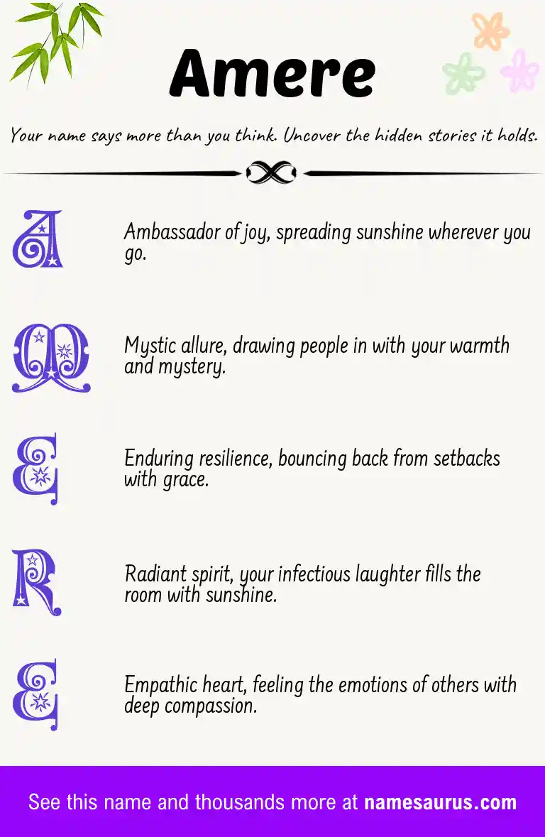 Acrostic poem about Amere.
